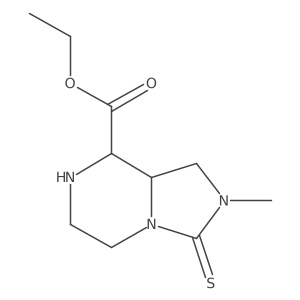 Ethyl (8R,8AS)-2-methyl-3-thioxo-1,5,6,7,8,8A-hexahydroimidazo[1,5-A]pyrazine-8-carboxylate结构式