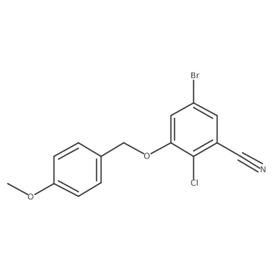 5-Bromo-2-chloro-3-((4-methoxybenzyl)oxy)benzonitrile结构式