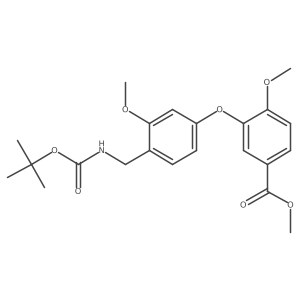 Methyl 3-(4-{[(tert-butoxycarbonyl)amino]methyl}-3-methoxyphenoxy)-4-methoxybenzoate结构式