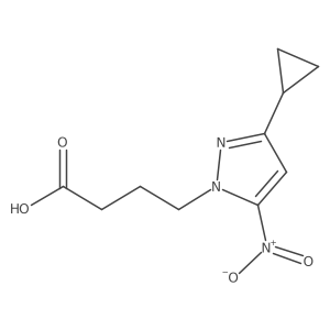4-(3-cyclopropyl-5-nitro-1H-pyrazol-1-yl)butanoic acid结构式
