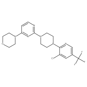 4-(2-{4-[3-Chloro-5-(trifluoromethyl)pyridin-2-yl]piperazin-1-yl}pyrimidin-4-yl)morpholine结构式