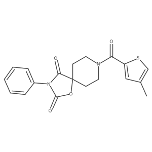 8-(4-Methylthiophene-2-carbonyl)-3-phenyl-1-oxa-3,8-diazaspiro[4.5]decane-2,4-dione结构式
