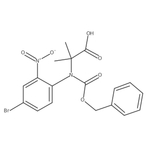 2-{[(Benzyloxy)carbonyl](4-bromo-2-nitrophenyl)amino}-2-methylpropanoic acid结构式