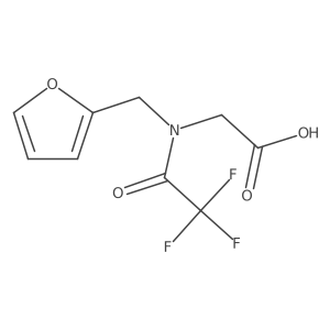 2-{2,2,2-trifluoro-N-[(furan-2-yl)methyl]acetamido}acetic acid结构式