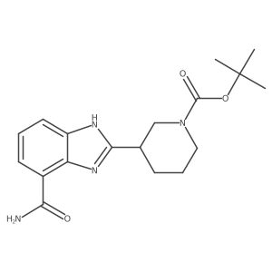1,1-Dimethylethyl 3-[7-(aminocarbonyl)-1H-benzimidazol-2-yl]-1-piperidinecarboxylate Structure