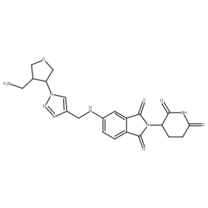 rac-5-[({1-[(3R,4R)-4-(aminomethyl)oxolan-3-yl]-1H-1,2,3-triazol-4-yl}methyl)amino]-2-(2,6-dioxopiperidin-3-yl)-2,3-dihydro-1H-isoindole-1,3-dione Structure