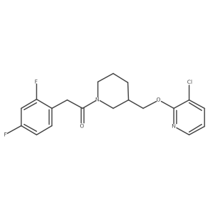 1-(3-{[(3-Chloropyridin-2-yl)oxy]methyl}piperidin-1-yl)-2-(2,4-difluorophenyl)ethan-1-one结构式
