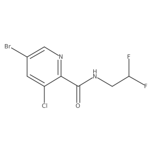 5-Bromo-3-chloro-N-(2,2-difluoroethyl)picolinamide Structure