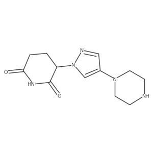 3-[4-(1-piperazinyl)-1H-pyrazol-1-yl]-2,6-Piperidinedione结构式