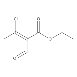 (Z)-3-Chloro-2-formyl-but-2-enoic acid ethyl ester Structure