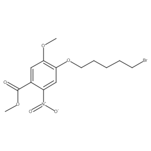 Methyl 4-(5-bromopentoxy)-5-methoxy-2-nitrobenzoate结构式