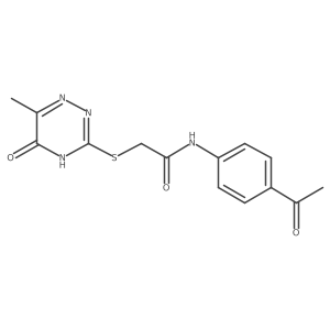 N-(4-acetylphenyl)-2-((6-methyl-5-oxo-4,5-dihydro-1,2,4-triazin-3-yl)thio)acetamide Structure