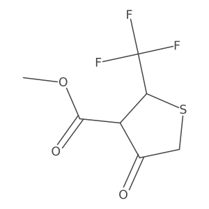 4-Oxo-2-trifluoromethyl-tetrahydro-thiophene-3-carboxylic acid methyl ester结构式
