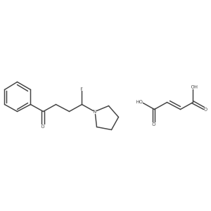 4-Fluoro-1-phenyl-4-(pyrrolidin-1-yl)butan-1-one maleate Structure