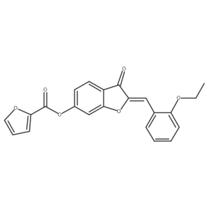 (Z)-2-(2-ethoxybenzylidene)-3-oxo-2,3-dihydrobenzofuran-6-yl furan-2-carboxylate Structure