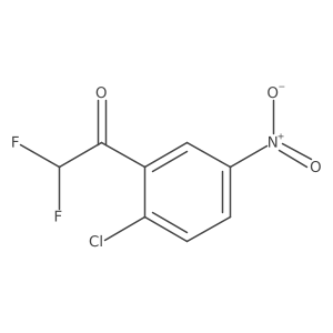 1-(2-Chloro-5-nitrophenyl)-2,2-difluoroethan-1-one结构式