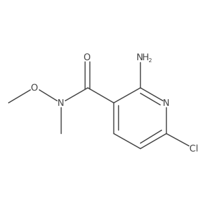 2-Amino-6-chloro-N-methoxy-N-methyl-nicotinamide结构式