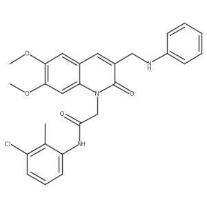 N-(3-chloro-2-methylphenyl)-2-{6,7-dimethoxy-2-oxo-3-[(phenylamino)methyl]-1,2-dihydroquinolin-1-yl}acetamide Structure