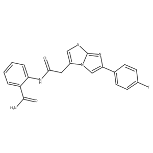 2-(2-(6-(4-Fluorophenyl)imidazo[2,1-b]thiazol-3-yl)acetamido)benzamide结构式