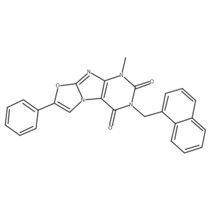 1-methyl-3-(naphthalen-1-ylmethyl)-7-phenyloxazolo[2,3-f]purine-2,4(1H,3H)-dione Structure