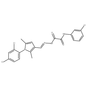 2-[(3-Chlorophenyl)amino]-2-oxoacetic acid 2-[[1-(2,4-dichlorophenyl)-2,5-dimethyl-1H-pyrrol-3-yl]methylene]hydrazide Structure