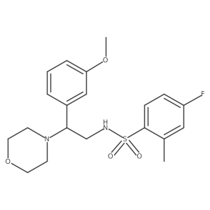 4-fluoro-N-(2-(3-methoxyphenyl)-2-morpholinoethyl)-2-methylbenzenesulfonamide Structure