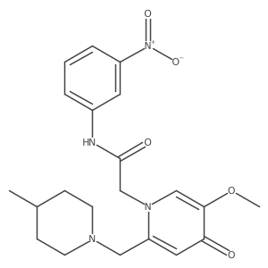 2-(5-methoxy-2-((4-methylpiperidin-1-yl)methyl)-4-oxopyridin-1(4H)-yl)-N-(3-nitrophenyl)acetamide结构式