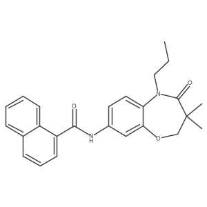 N-(3,3-dimethyl-4-oxo-5-propyl-2,3,4,5-tetrahydrobenzo[b][1,4]oxazepin-8-yl)-1-naphthamide Structure