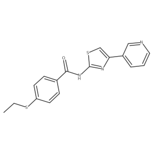 4-(ethylthio)-N-(4-(pyridin-3-yl)thiazol-2-yl)benzamide结构式