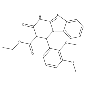 Ethyl 4-(2,3-dimethoxyphenyl)-2-oxo-1,2,3,4-tetrahydropyrimido[1,2-a]benzimidazole-3-carboxylate结构式