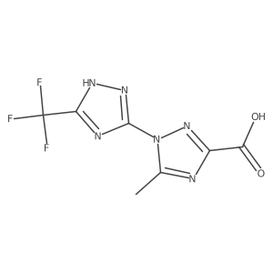 5-methyl-1-[3-(trifluoromethyl)-1H-1,2,4-triazol-5-yl]-1H-1,2,4-triazole-3-carboxylic acid Structure