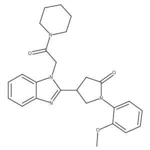 1-(2-Methoxyphenyl)-4-[1-(2-oxo-2-piperidylethyl)benzimidazol-2-yl]pyrrolidin-2-one Structure