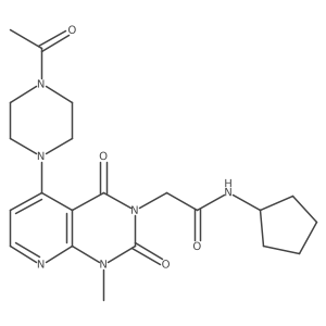 2-(5-(4-acetylpiperazin-1-yl)-1-methyl-2,4-dioxo-1,2-dihydropyrido[2,3-d]pyrimidin-3(4H)-yl)-N-cyclopentylacetamide Structure