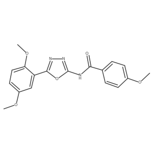 N-[5-(2,5-dimethoxyphenyl)-1,3,4-oxadiazol-2-yl]-4-methoxybenzamide Structure