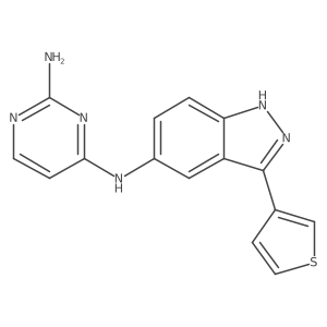 N4-(3-(thiophen-3-yl)-1H-indazol-5-yl)pyrimidine-2,4-diamine结构式