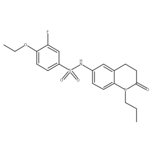 4-ethoxy-3-fluoro-N-(2-oxo-1-propyl-1,2,3,4-tetrahydroquinolin-6-yl)benzenesulfonamide结构式