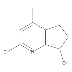 (S)-2-Chloro-4-methyl-6,7-dihydro-5H-cyclopenta[b]pyridin-7-ol Structure