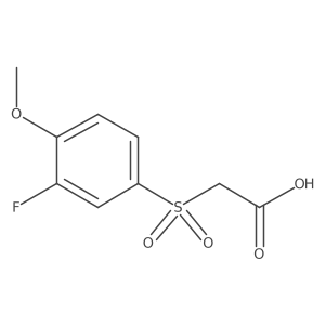 [(3-Fluoro-4-methoxyphenyl)sulphonyl]acetic acid结构式