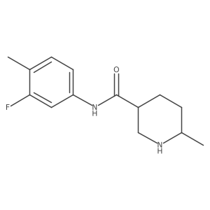 N-(3-Fluoro-4-methylphenyl)-6-methyl-3-piperidinecarboxamide Structure