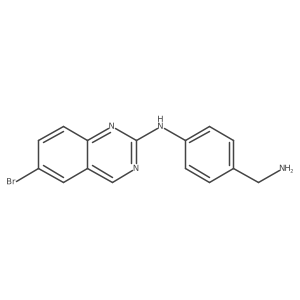 N-[4-(aminomethyl)phenyl]-6-bromo-2-quinazolinamine Structure