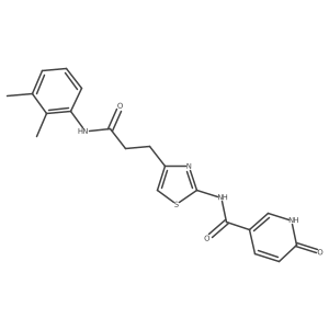 N-(4-(3-((2,3-dimethylphenyl)amino)-3-oxopropyl)thiazol-2-yl)-6-oxo-1,6-dihydropyridine-3-carboxamide结构式