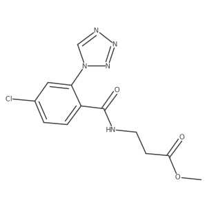 methyl N-[4-chloro-2-(1H-tetrazol-1-yl)benzoyl]-beta-alaninate Structure