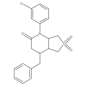 4-benzyl-1-(3-chlorophenyl)hexahydrothieno[3,4-b]pyrazin-2(1H)-one 6,6-dioxide结构式