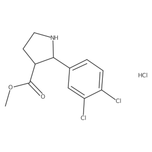 Methyl (3S)-2-(3,4-dichlorophenyl)-3-pyrrolidinecarboxylate hydrochloride Structure