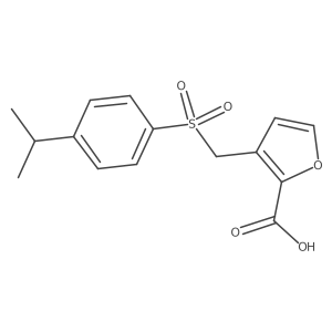 3-{[4-(Propan-2-yl)benzenesulfonyl]methyl}furan-2-carboxylic acid结构式