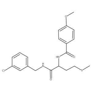 N-[1-[[[(3-Chlorophenyl)methyl]amino]carbonyl]-3-(methylthio)propyl]-4-methoxybenzamide结构式