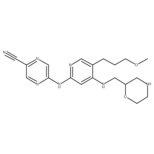5-[[5-(3-methoxypropyl)-4-[[(2R)-morpholin-2-yl]methylamino]pyridin-2-yl]amino]pyrazine-2-carbonitrile Structure