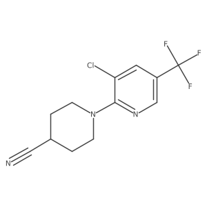 1-[3-Chloro-5-(trifluoromethyl)-2-pyridinyl]-4-piperidinecarbonitrile结构式