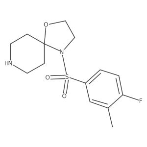 4-((4-Fluoro-3-methylphenyl)sulfonyl)-1-oxa-4,8-diazaspiro[4.5]decane结构式