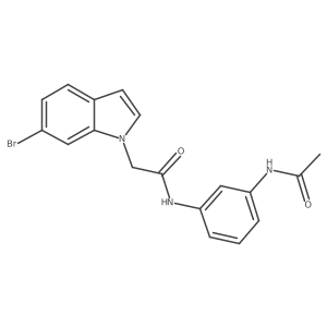 N-[3-(acetylamino)phenyl]-2-(6-bromo-1H-indol-1-yl)acetamide Structure